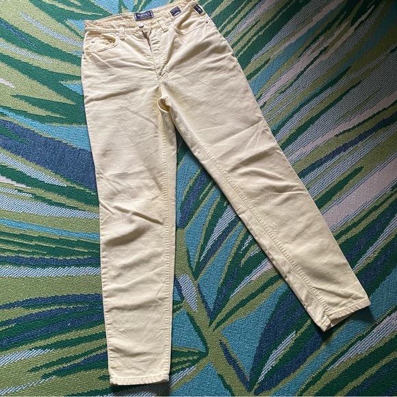 Versace ittierre Corduroy Pants Womens 32 yellow Trousers